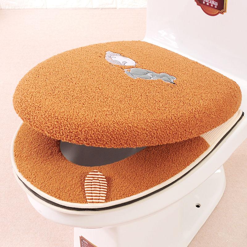 Toilettenkissen, Haushaltsset, Toilettenkissen, zweiteiliges Set, universelles Toilettenkissen, Kissen, Reißverschluss, Toilettenbezug, zweiteiliges Set