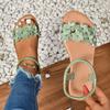 Fashion Comemore Bohemian Sandals Summer New Roman Flat Bottom Flowers Women Casual Shoes Large Size Slip On Beach Sandalias Femininas