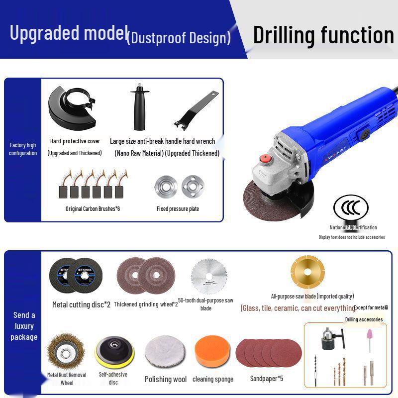 Compact Multifunctional Angle Grinder & Polisher