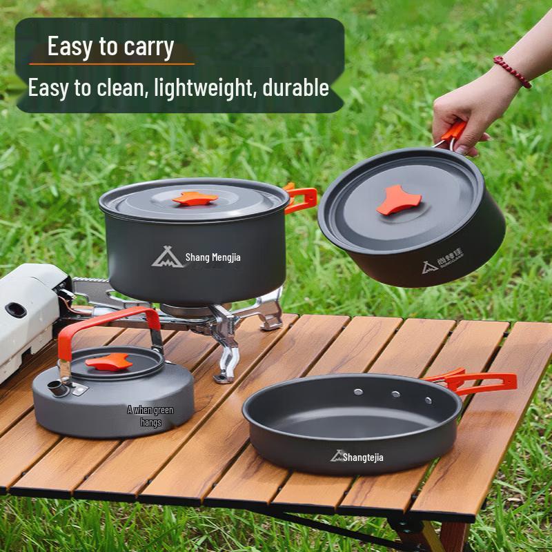 4-Piece Outdoor Camping Cookware Set