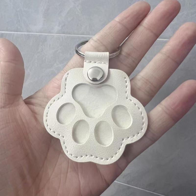 Pet Shedding Hair Storage Keychain: Creative Dog Paw Photo & Commemorative Cat/Dog Hair Keepsake Bag