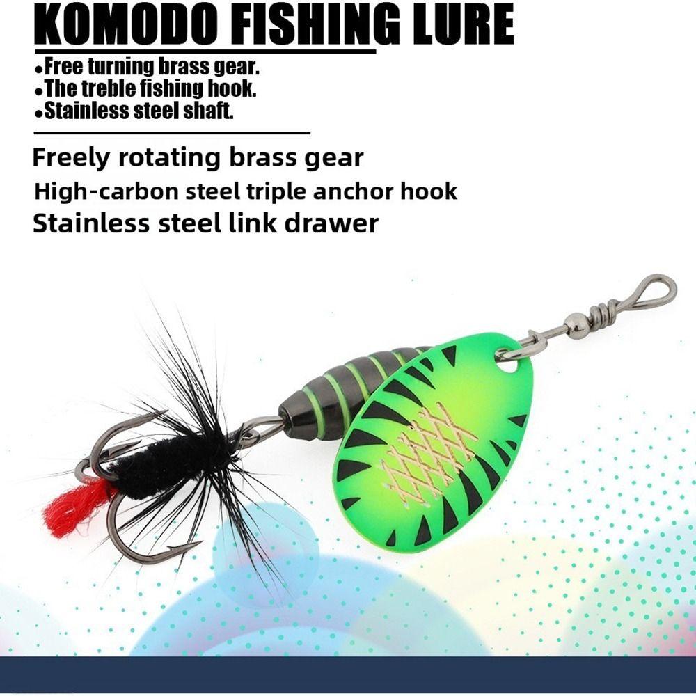 5.3g Weight Spinner Lure Feather Treble Hook Bait Design Hard Lure Brass Material Metal Construction Fishing Tackle Pesca