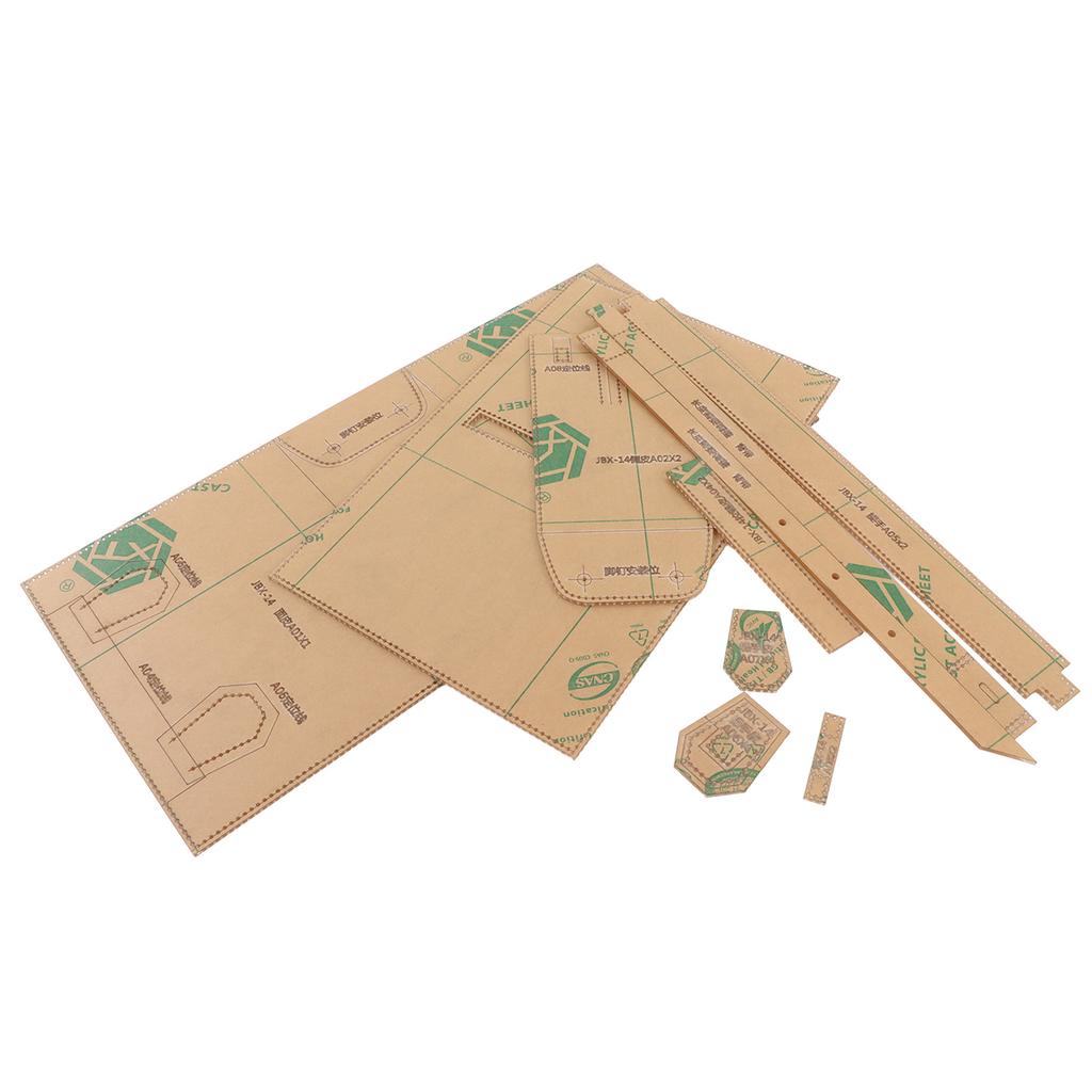 Craft Acrylic Pattern Template Transparent Clear Precision Cutting Wallet Leather Acrylic Templates for Shoulder Bag