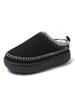 New Fashion Winter Cover Hear Cotton Half Slippers Cashmere Warm Non Slip Thick Bottom Snow Boots Women Outdoor Shoes