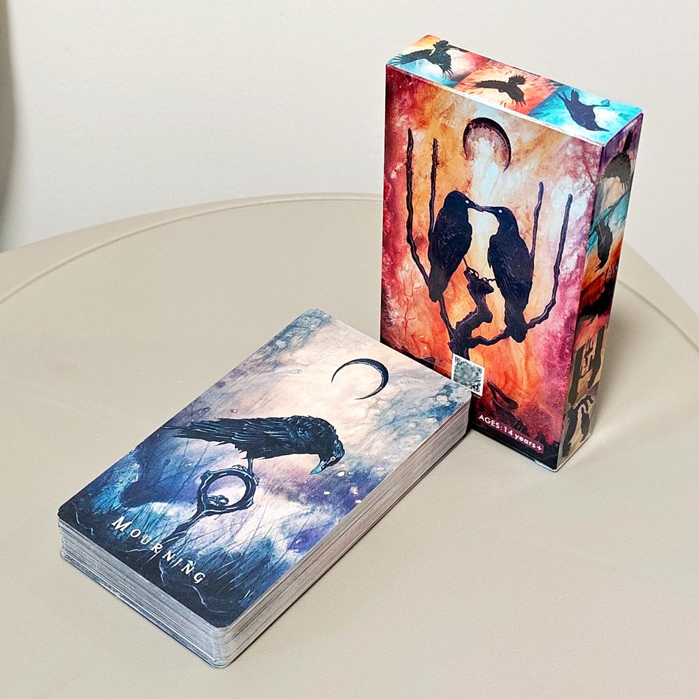 Wisdom of The Raven Oracle Deck - 52 Card Oracle Deck 10.3 X 6 Cm Featuring Original Surreal & Fantasy Raven Art
