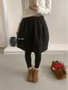Highly Recommended! Women's Retro Woolen A-line Skirt - Autumn/Winter Korean Minimalist Pleated Slimming Mid-length Skirt
