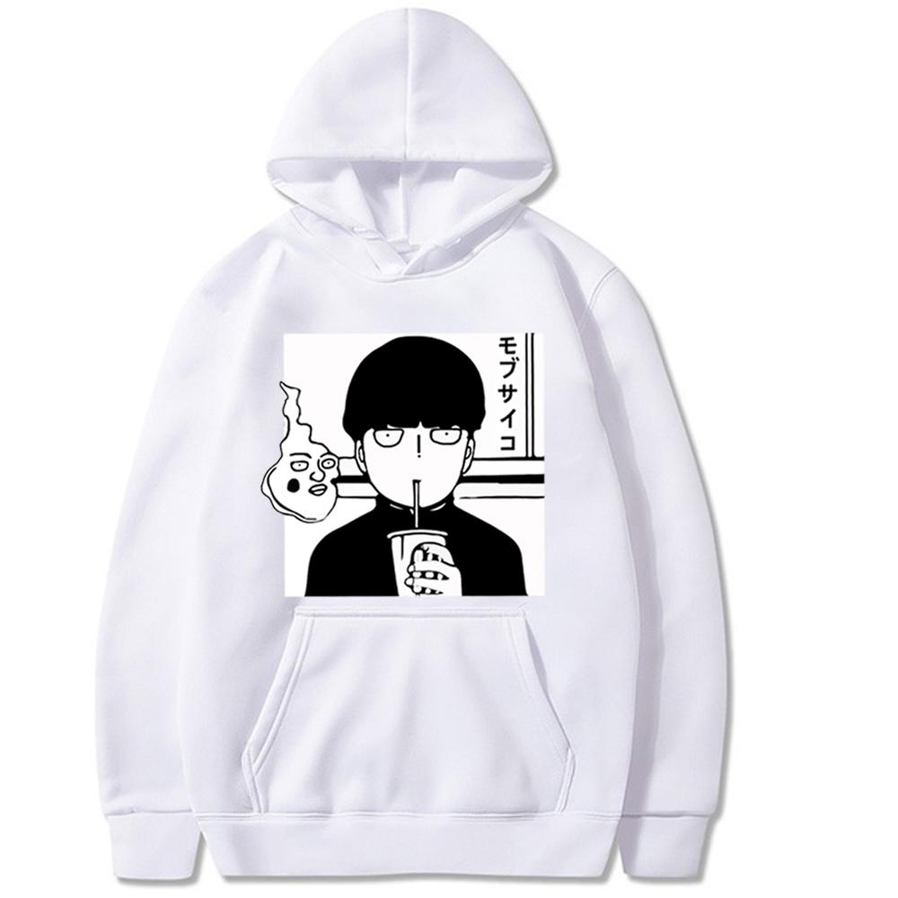 Anime Unisexga Hoodies Mob Psycho 100 Print Streetwear Unisex Women Fashion Oversized Sweatshirts Hoodie Pullovers Tracksuits Clothing