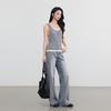 Elva' Island Women's Color Block Faux Two-Piece Knit Vest