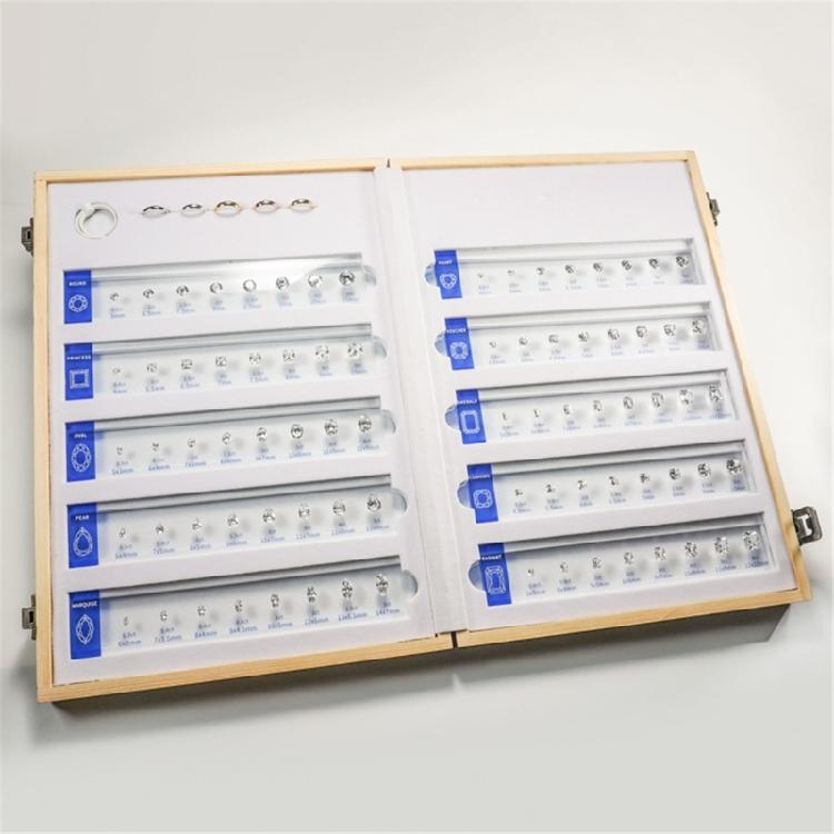 Jewelry Store Accessory Cubic Zirconia Size Comparison Set With Ergonomic Caliper Designs