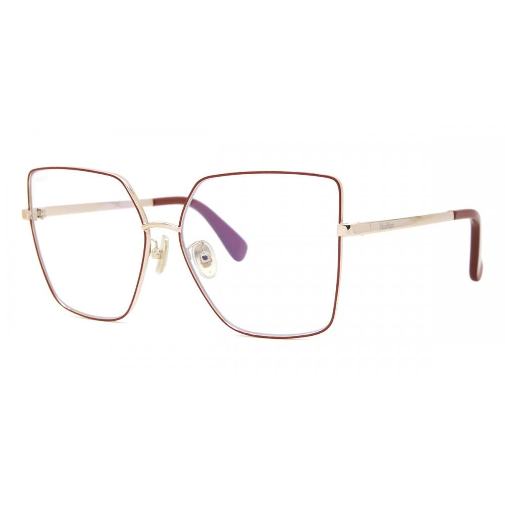 Max Mara Mm5073 H B Blue ligHt Block 068 Women Eyeglasses