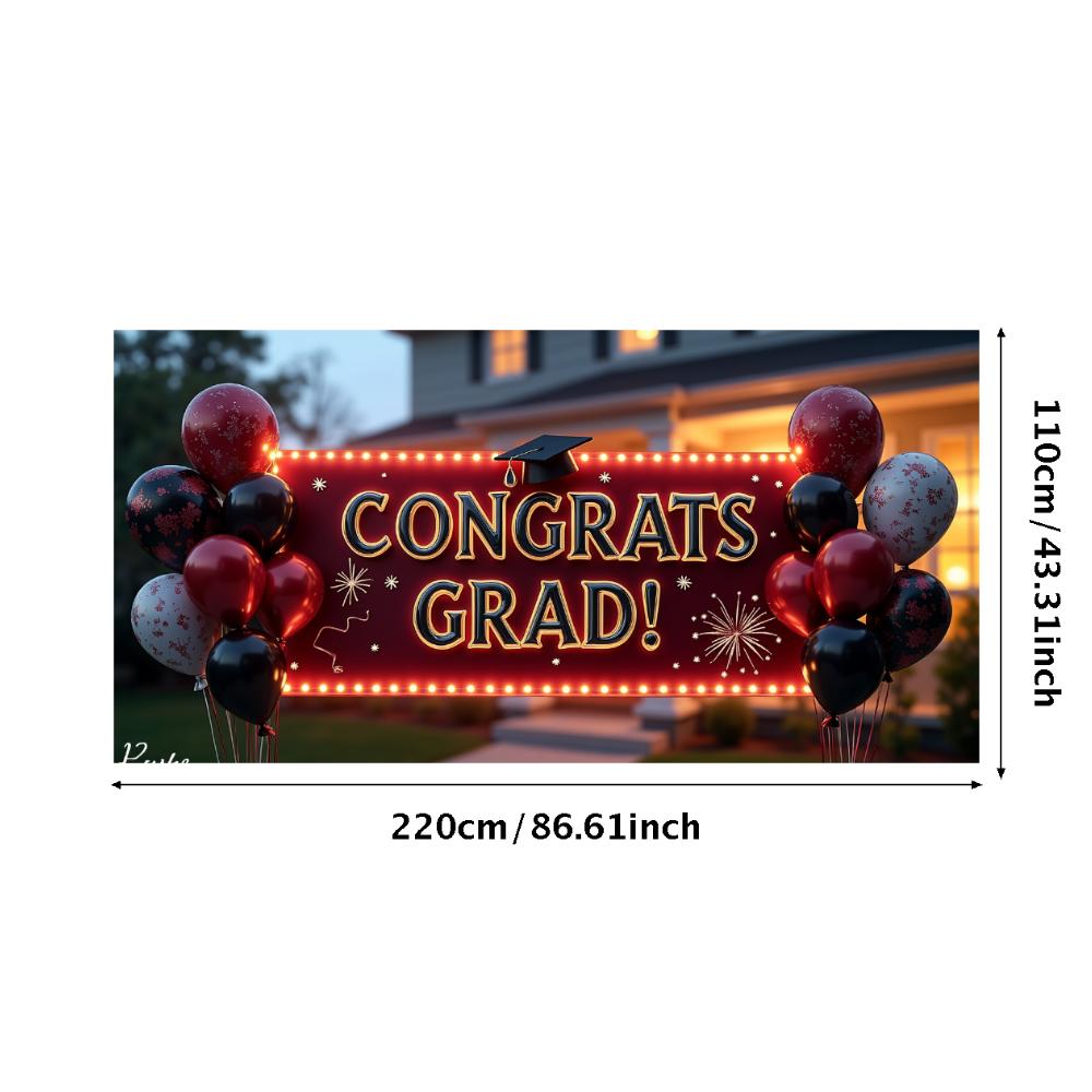 Tło na Graduation Lekkie Rekwizyty Fotograficzne Dekoracja Graduacyjna Wielokrotnego Użycia Baner Graduacyjny Na Spotkania Studenckie Na Zewnątrz