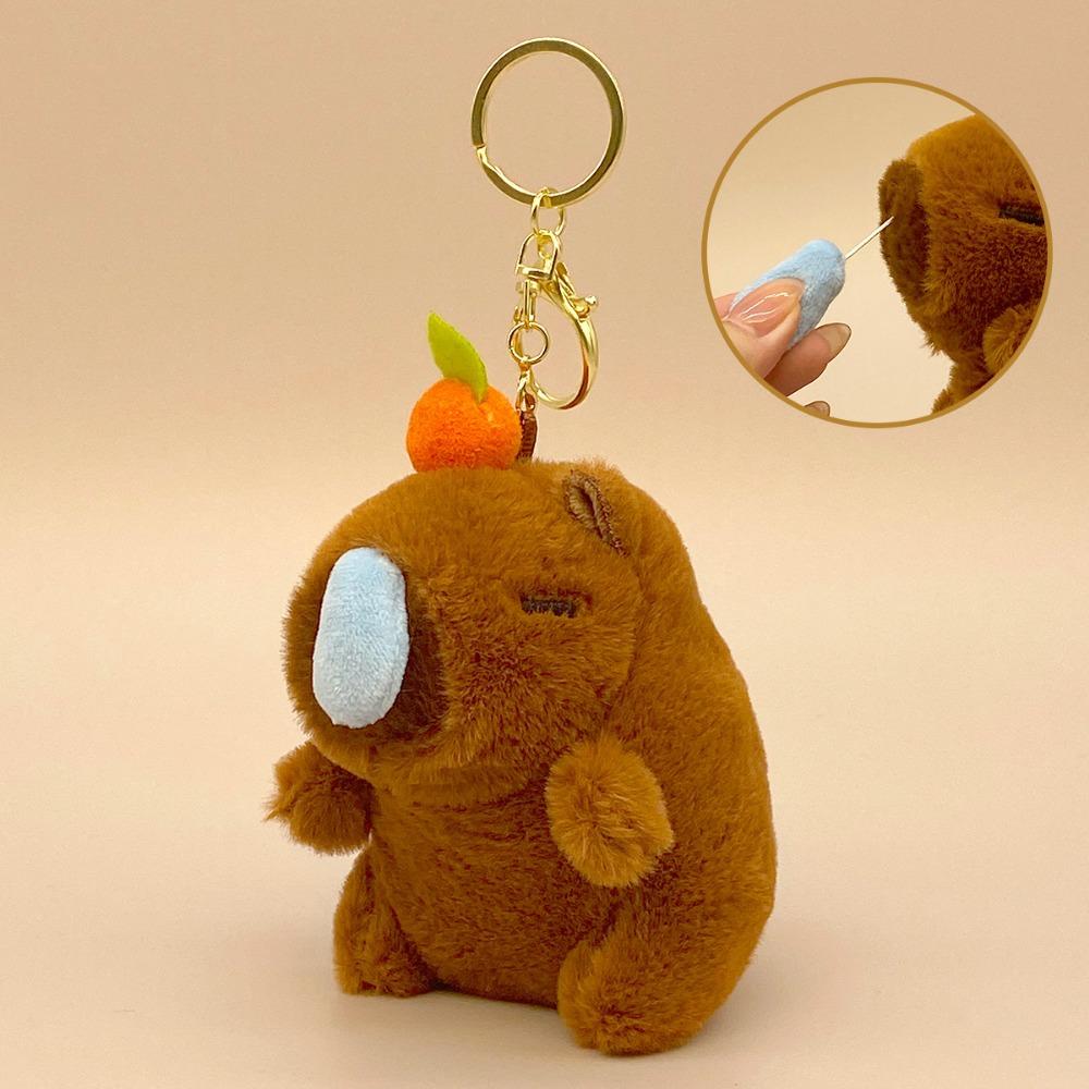 Cartoon Pendant Keychain Rotating Pendant Turtle Jitterbug Wings Bee Capybara Water Dolphin Keychain Bag Hanging Ornaments