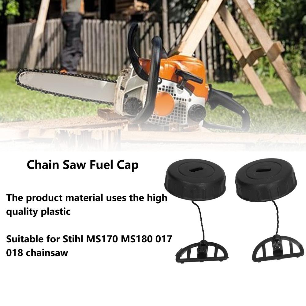 2PCS Black Gasoline Cap Replacement Oil Filler Cap Replacement for for STIHL MS017 018 180 170
