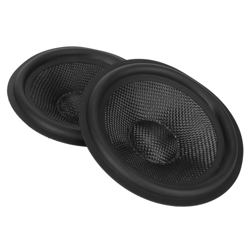Speaker Cone Drum Paper 1 Inch Inner Diameter Subwoofer Cones Drum Paper with Rubber Surround for 5 Inch Speakers 2pcs