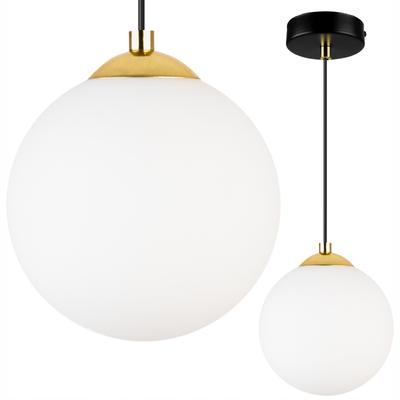 Hanging Ceiling Lamp, Sphere, Gold, Chrome, Led