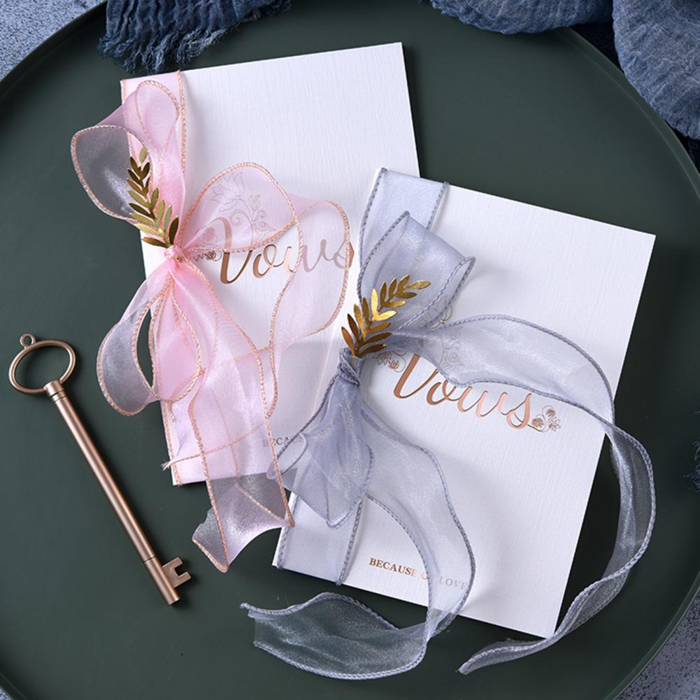 2pcs Vow Books Mariage Post Card Bride And Groom Wedding Decoration Engaged Enveloppe Bridal Shower Anniversary Gift His And Her