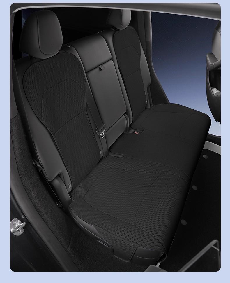 Nappa Leather Seat Protector Pad for Tesla Model Y (Refreshed Version) - Breathable, Ventilated Cushion