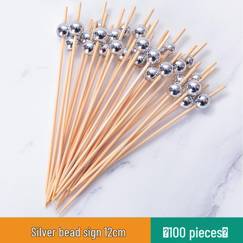 Colorful Bamboo Fruit Forks & Cocktail Skewers - Decorative & Disposable for Baking & Events