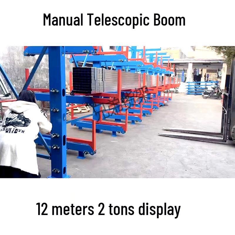 Heavy Duty Electric Retractable Cantilever Rack for Large Pipe and Long Bar Storage