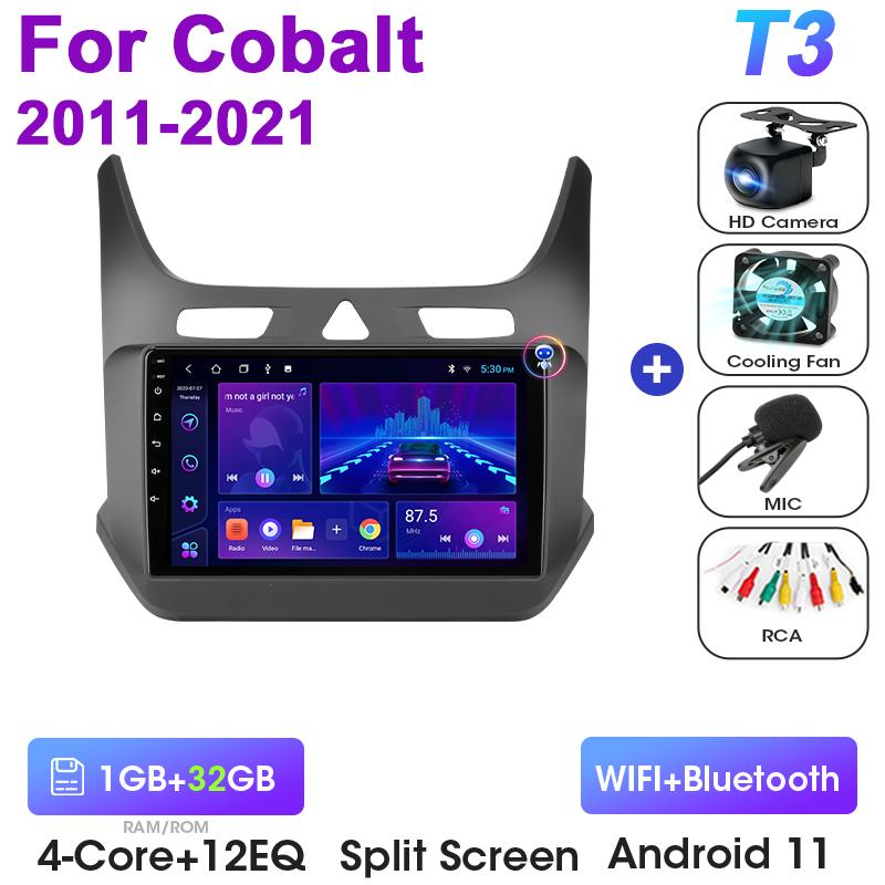 2 Din Android 12 Car Radio For Chevrolet Cobalt 2 2011 - 2018 Multimedia Video Player GPS 4G Carplay Auto Stereo QLED Head Unit