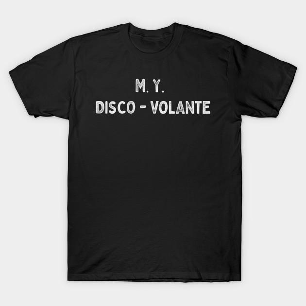 Men Black Print T-shirt Disco Volante No-Cut Transfer Paper Print Cotton Tshirt S чёрный
