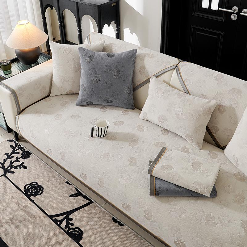 Chenille Anti-Kratz-Sofakissen Hochwertiges rutschfestes Ganzjahres-Universal-Sitzkissen Palisandersofa Chinesischer Kissenbezug Handtuch