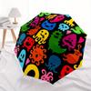 1pc Colorful Creatures Automatic Open/Close Umbrella, Umbrella with Cartoon Design, Portable Compact Umbrella for Men & Women, Good Holiday