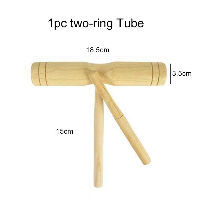 1pc Children Orff Instruments Wooden Single Sound Tube / Twin Tone Block Percussion Instrument Suitable For Beginners TMZ