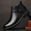 Men Autumn Genuine Leather Boots With Fur Winter Men Fashion Ankle Boots Business Casual Man Snow Boots Work Shoes Tyh6