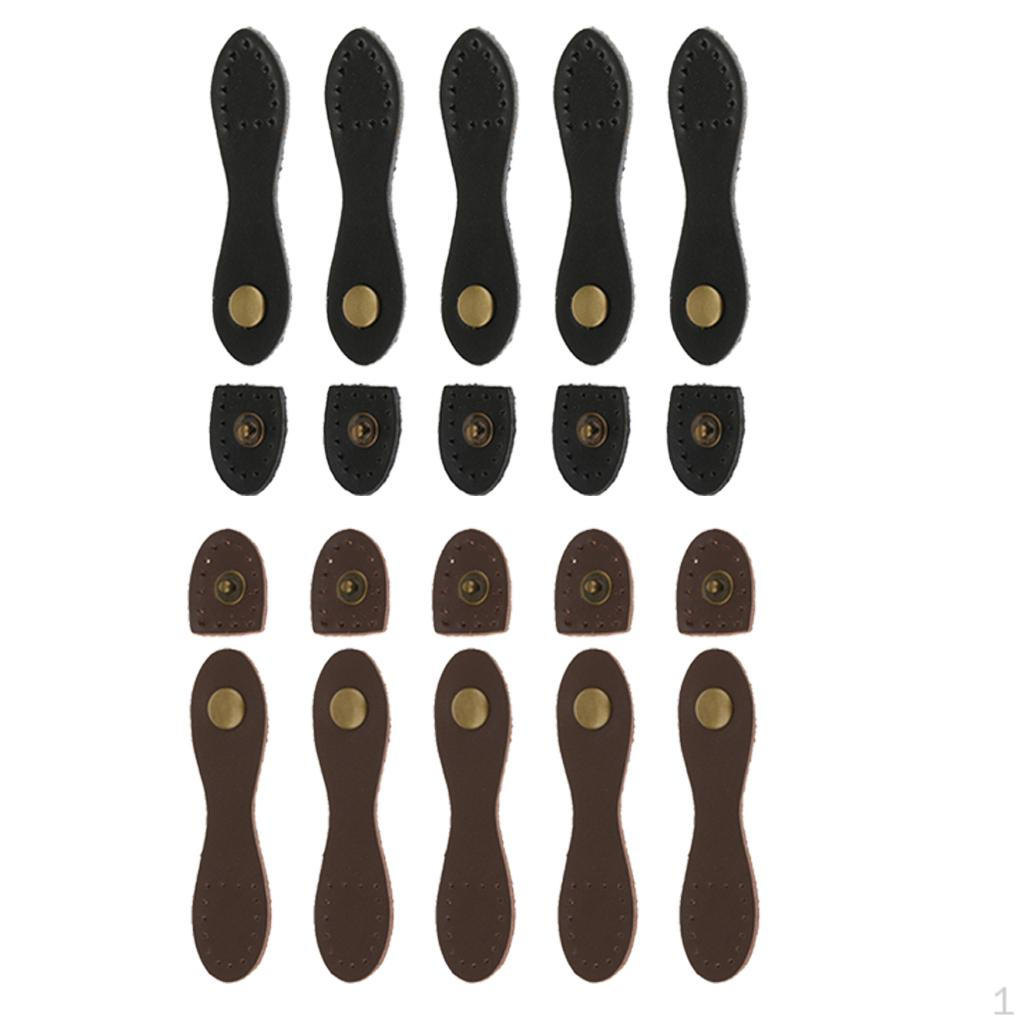 

10 комплектов металлических крючков-застежек из ПУ кожи для куртки