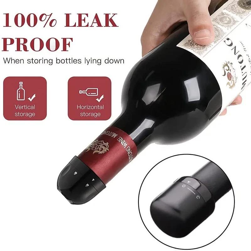 1/2pcs Vacuum Wine Stoppers Reusable Wine Bottle Stoppers Champagne Sealer Cap Set Leak-proof Retain Freshness Wine Plug Tools