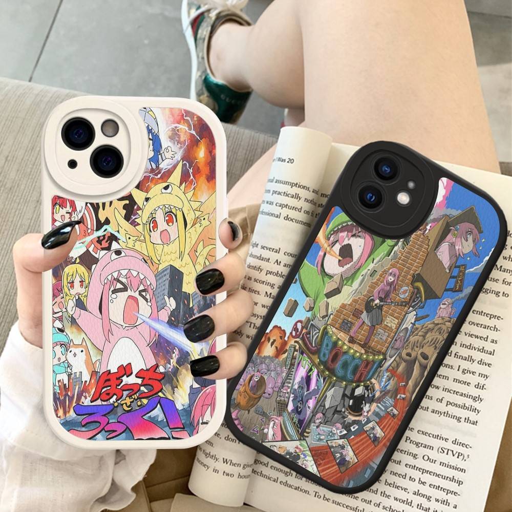 Singer B-Bocchi The Rock Leather Phone Case For IPhone 16 14 15 Pro Plus 13 12 11 Pro Max Silicone Cover