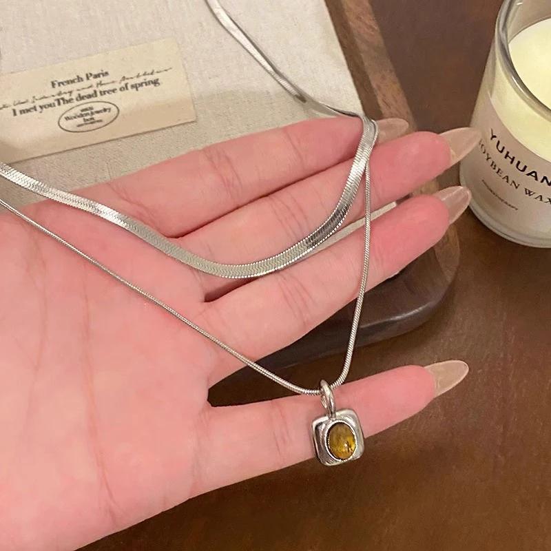 Natur Tigerauge Stein Anhänger & Halsketten für Damen Hohe Qualität Natürliche Perlen Geflochtene Halsketten Herren Mode Kordelkette Geschenke