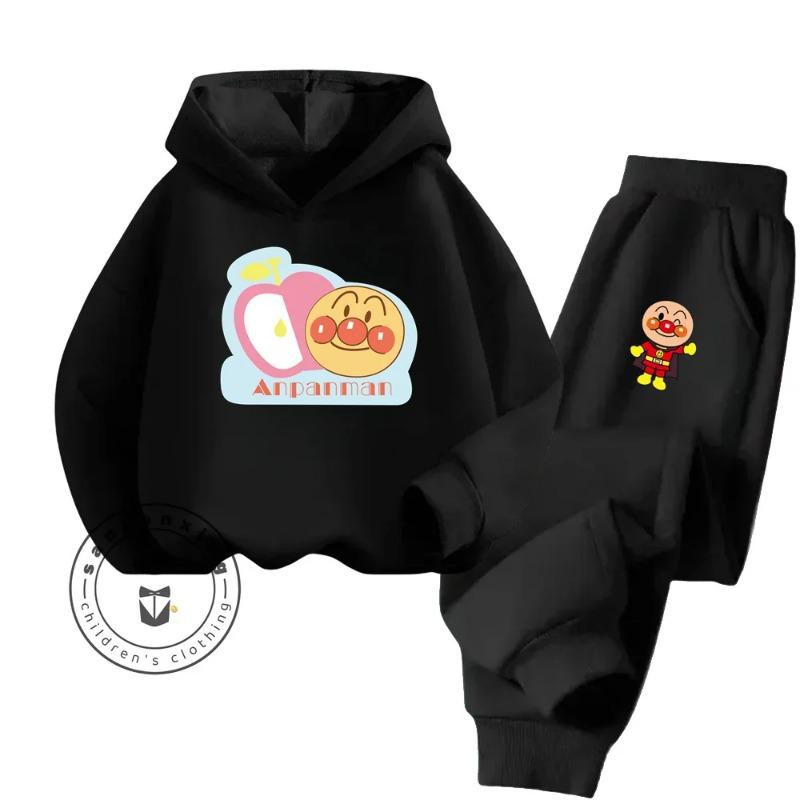 Kawaii Cartoon Anpanman, Designs im japanischen Stil, mit der beliebten Zeichentrickfigur 2024, supersüßes Hoodie-Set für Kinder