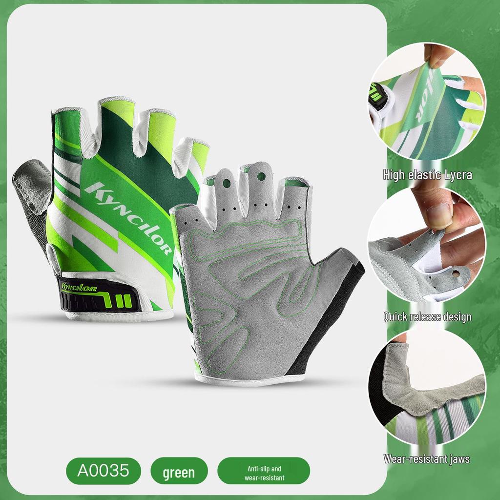 Breathable Anti-Slip Half-Finger Cycling & Running Gloves - Shock Absorbing Summer Sport Gear