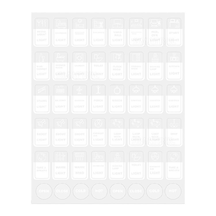 

User Friendly Touch Switches Sticker Labels With Strong Adhesive Backing Suitable For Secure Attachment And Easy Removal 1 белый