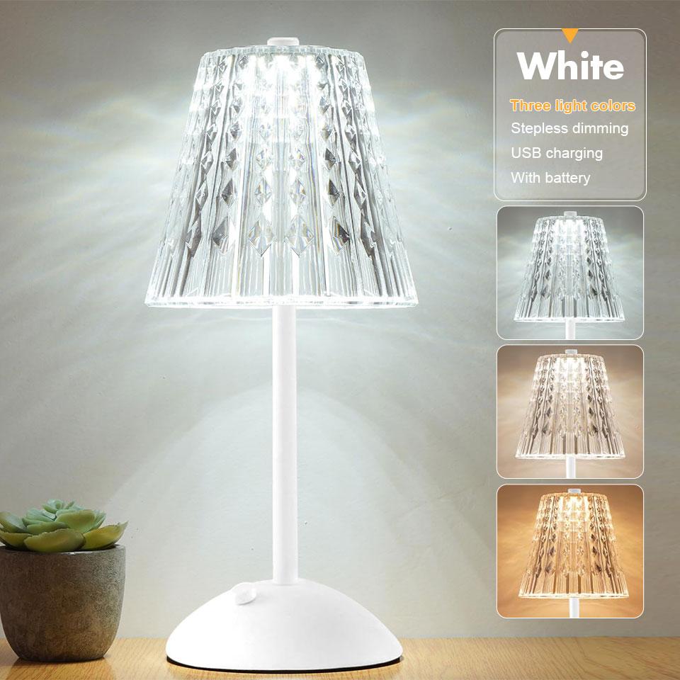 

Rechargeable Light LED Table Lamps Touch desk lamp Wireless Night Light Restaurant Bar Desktop Mood Lighting Bar Decoration білий