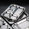 304 Stainless Steel Divided Meal Plate