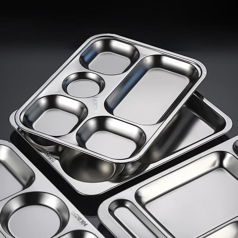 304 Stainless Steel Divided Meal Plate