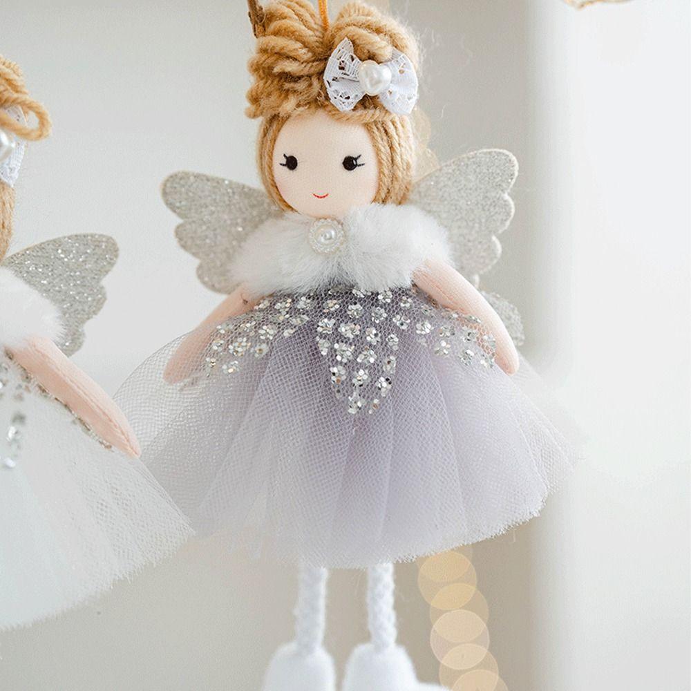 Soft Wings Angel Girl Pendant Cartoon Christmas Tree Hanging Decoration  New Year Festival Gifts