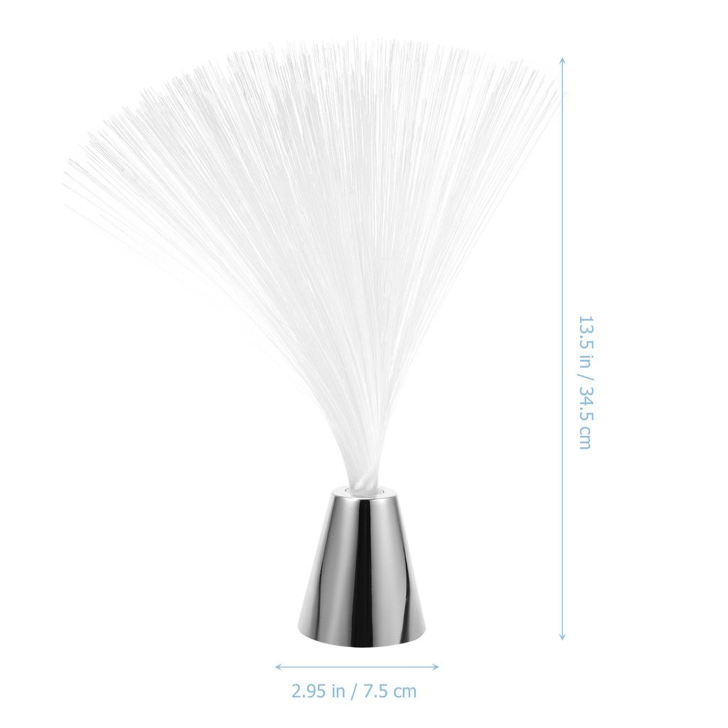 Colorful LED Color Changing Fiber Optic Lamp Battery Operated ABS Silver Base Indoor Outdoor Party Christmas