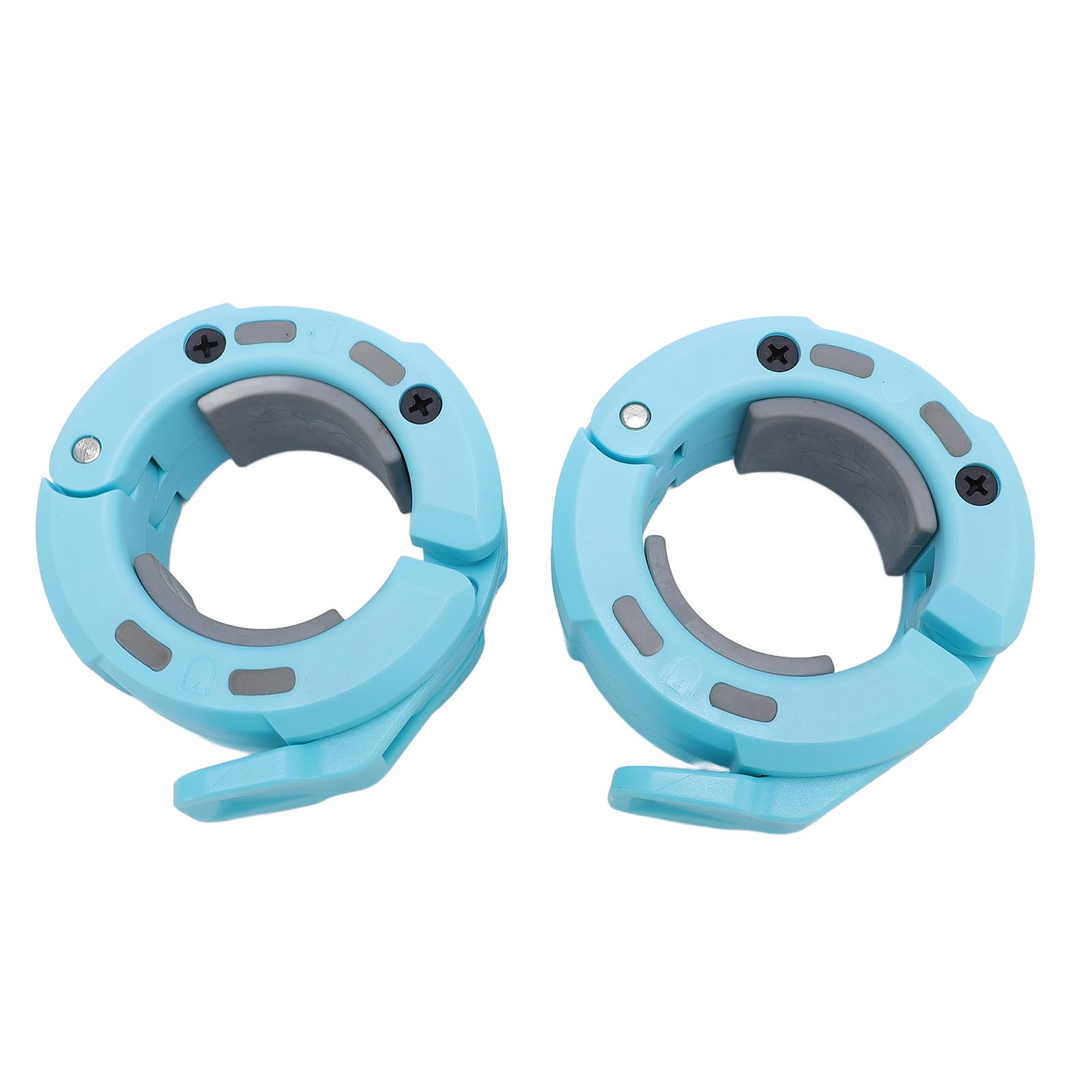 2 шт. Зажимы для штанги Магнитные быстросъемные Замки для грифа Зажимы для воротников для 50-мм штанги для тренировок Blue Gray