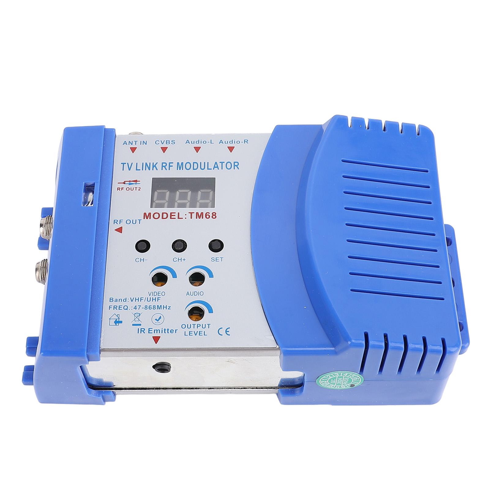 

TV LINK RF Модулятор VHF UHF Видео ТВ Конвертер с инфракрасным ИК управлением для системы CATV US Plug