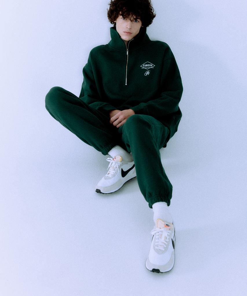 FANGOH F-Logo Embroidered Jogger Pants D/Green