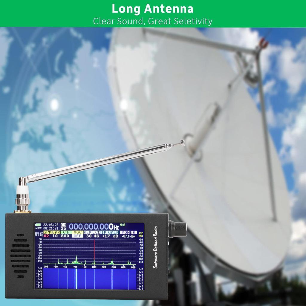 DSP SDR Radio Receiver Portable Shortwave Radio Receiver 4.3 Inch Touch Screen 100KHz To 149MHz FM MW SSB CW HAM