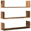 VidaXL Wall Shelves 3 Pcs Old Wood 80x18x18 Cm Engineered Wood 853297