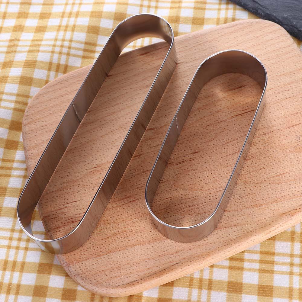 Stainless Steel Dessert Oval Tiramisu Mold Mousse Ring Cake Mold Cookie Cutter