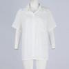 Damenmode, lockeres, lässiges Kurzarm-Revers-Button-Down-Shirt, bedrucktes T-Shirt-Oberteil