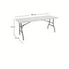 Nyana Home 150x70x74cm Reinforced Resin Folding Table | Camping, Garden and Events | Steel and Non-Slip Feet | Load Up To 150kg | 2-8 People