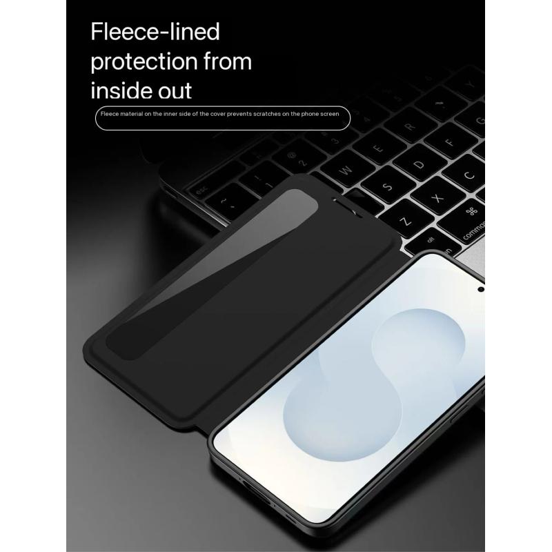 Oryginalne Skórzane Etui Smart z Okienkiem Dotykowym Flip Shell dla Samsung Galaxy S26 S25 S24 S23 S22 Ultra A57 A56 A55 Fundas